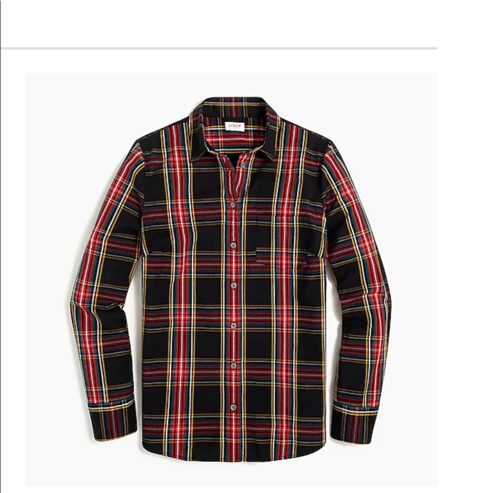 J crew Tartan stretch poplin shirt signature fit